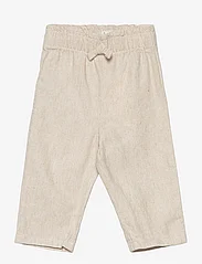 Mango - Linen-blend elastic waist trousers - de laveste prisene - light beige - 0