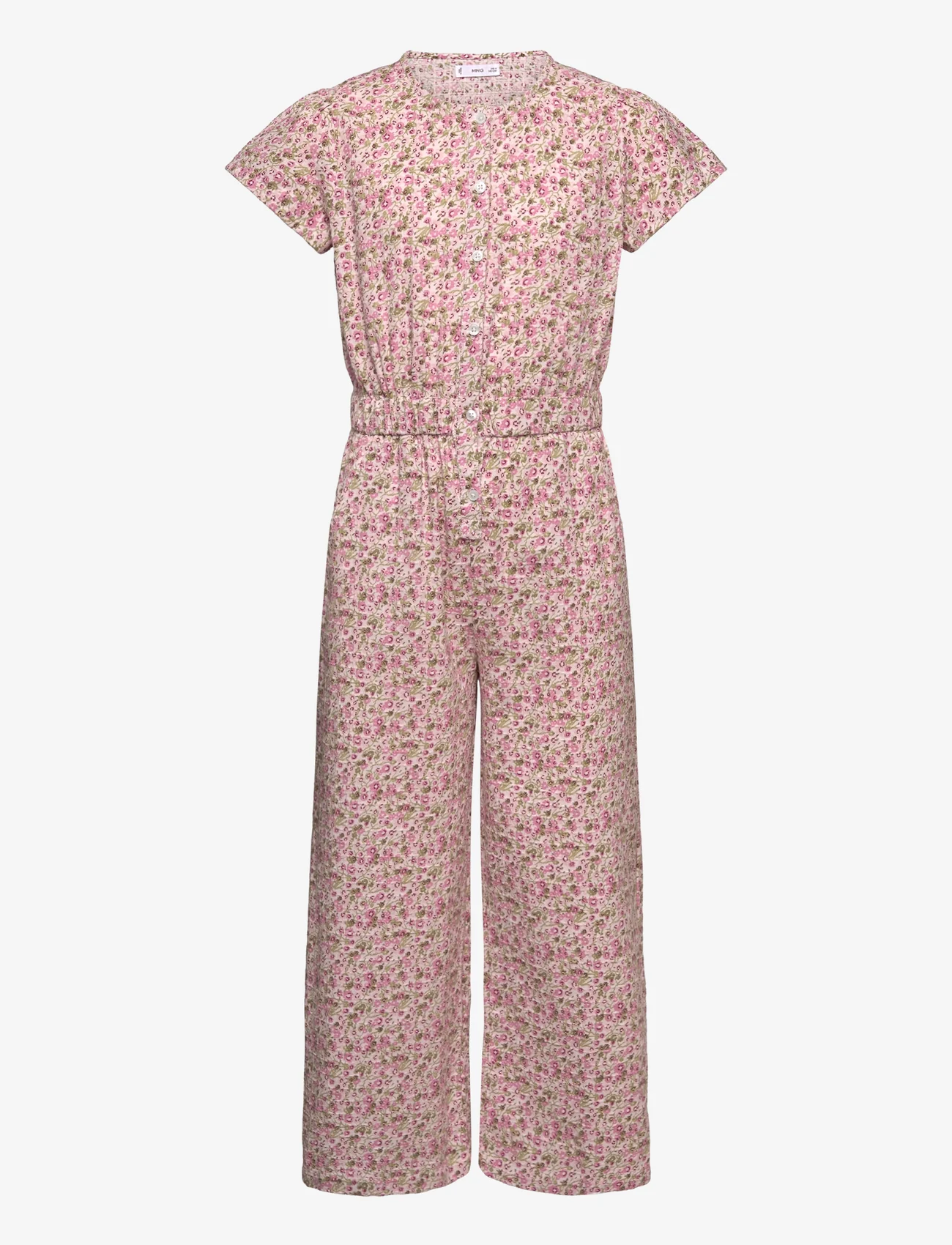 Mango - Cotton print jumpsuit - lägsta priserna - pink - 0