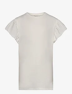 Short-sleeved ruffle t-shirt, Mango