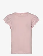 Short-sleeved ruffle t-shirt - PINK
