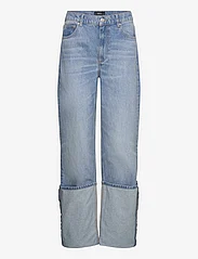 Mango - Turned-up straight jeans - straight jeans - open blue - 0