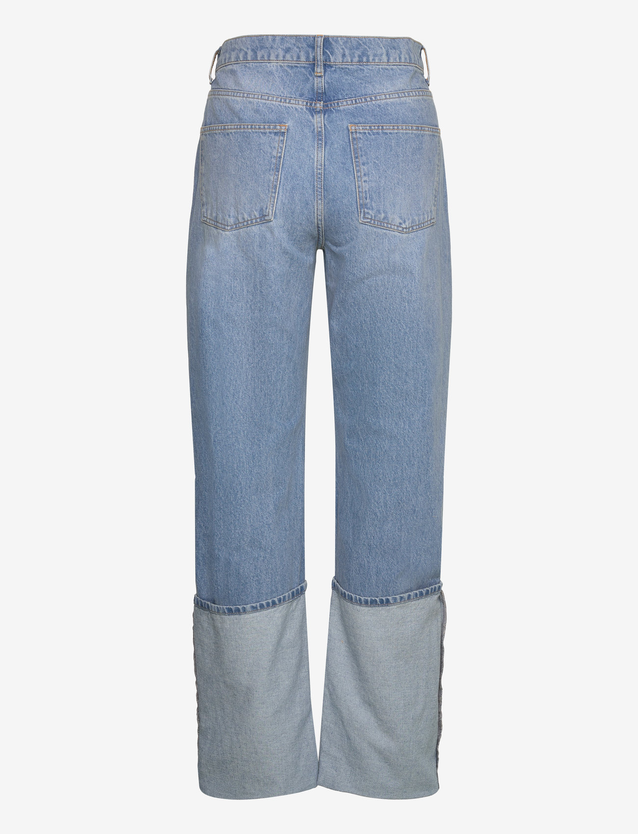 Mango - Turned-up straight jeans - straight jeans - open blue - 1