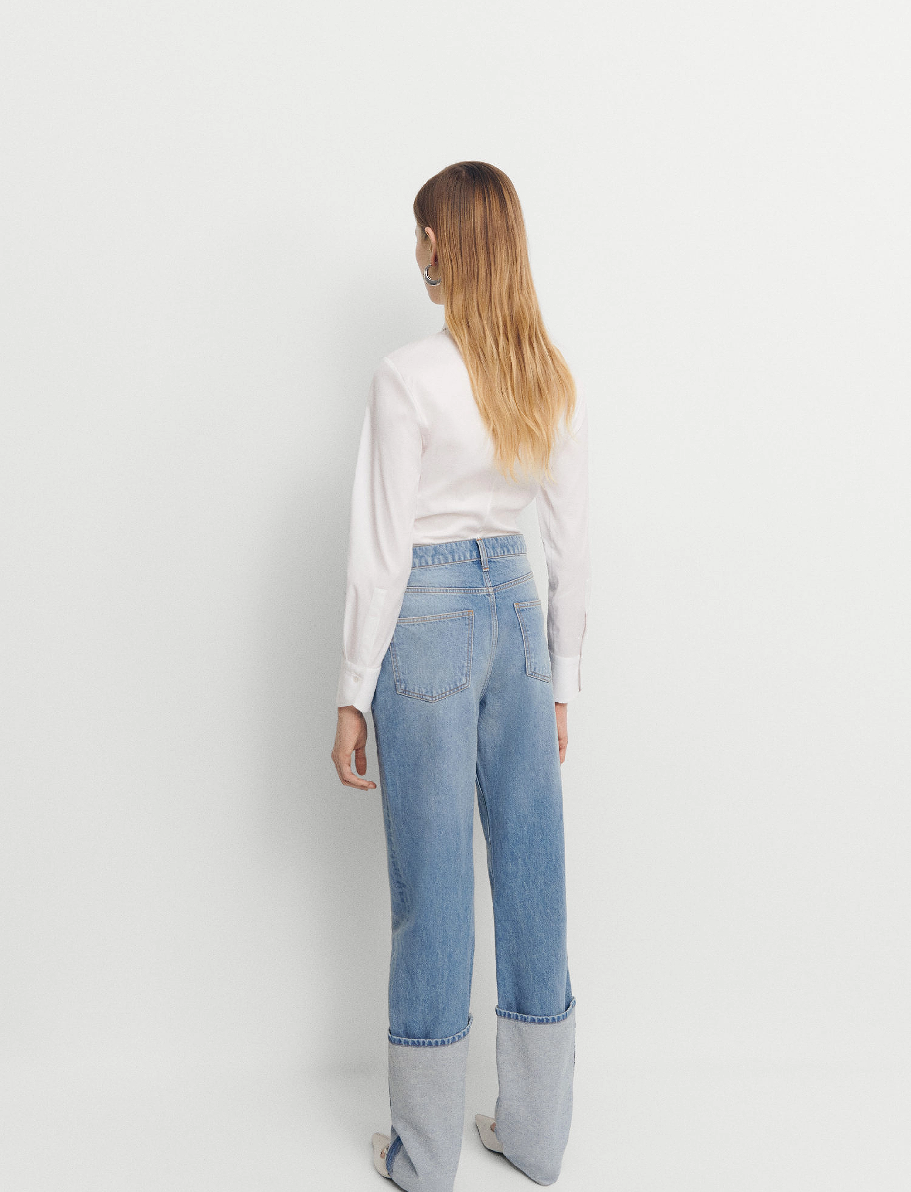 Mango - Turned-up straight jeans - raka jeans - open blue - 2
