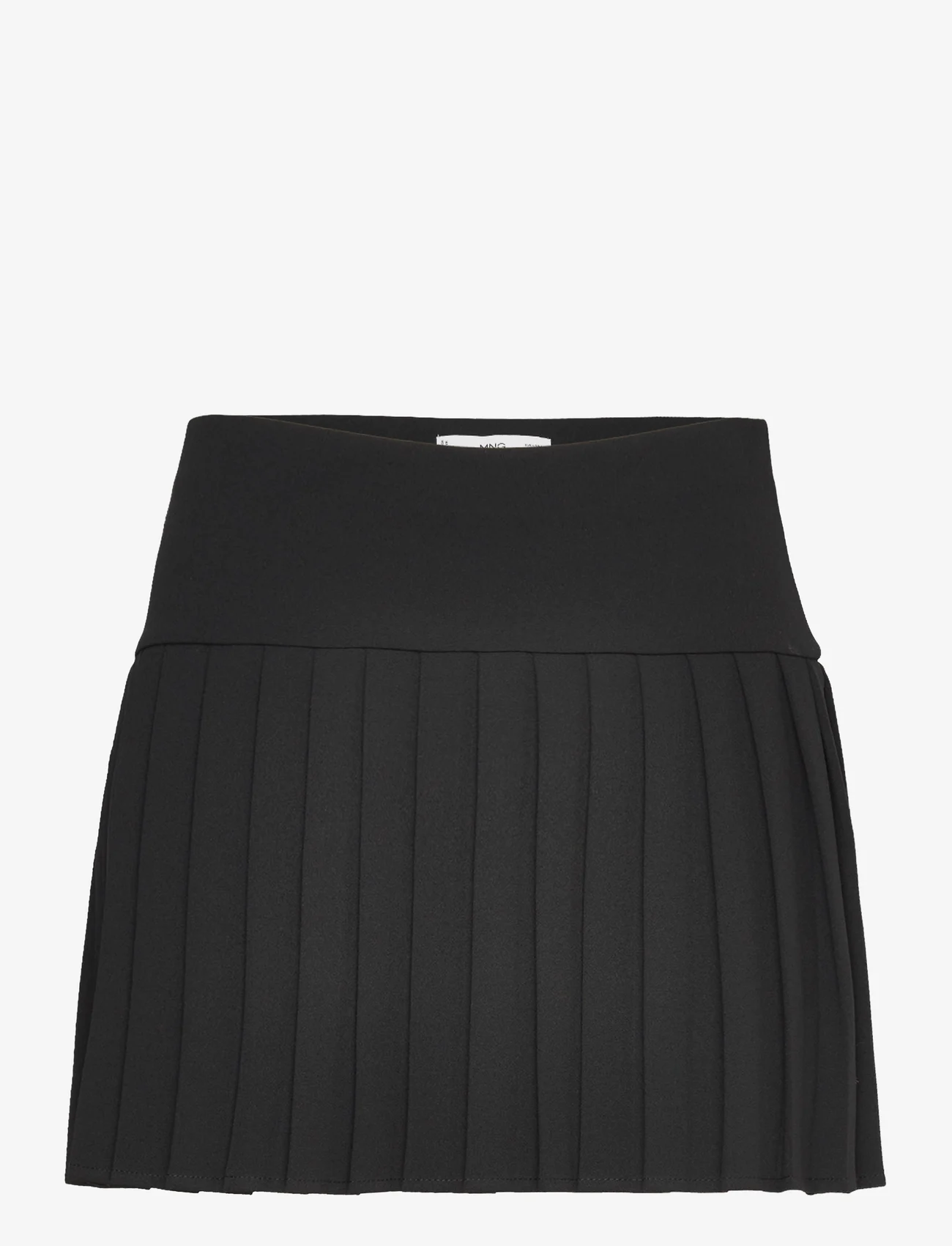 Mango - Pleated mini-skirt - plisserede nederdele - black - 0