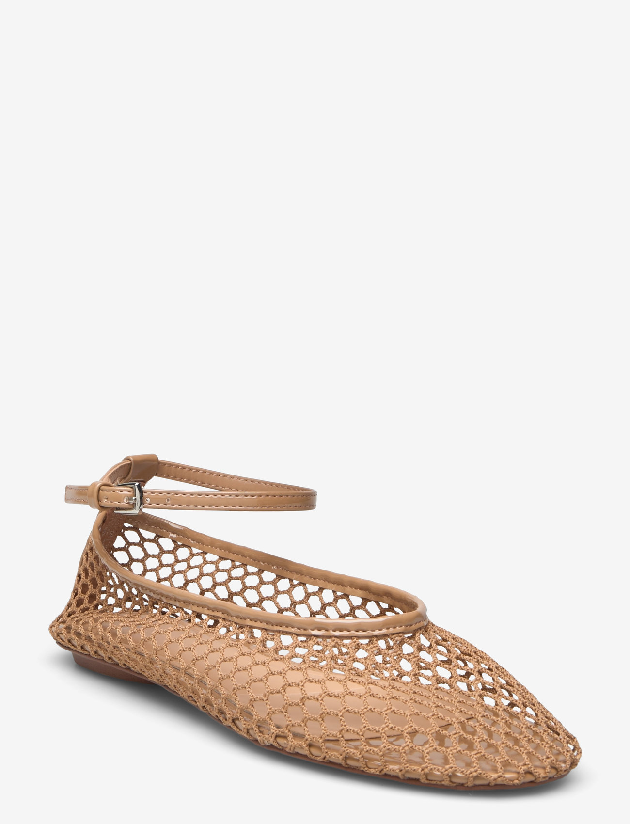 Mango - Ballet flats with mesh bracelet - kvinnor - medium brown - 0