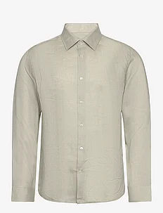 100% linen regular-fit shirt, Mango