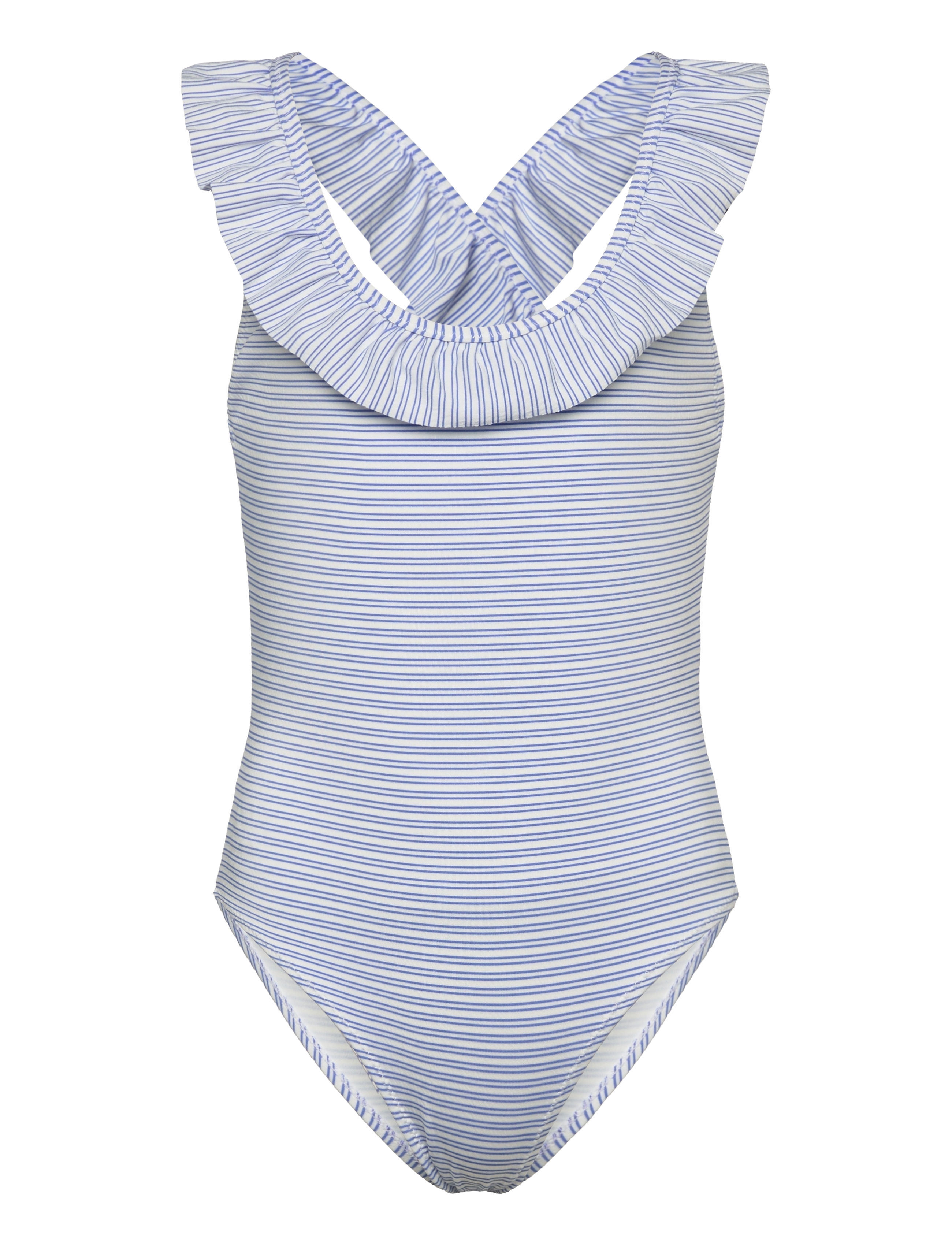 Ruffle striped swimsuit - MEDIUM