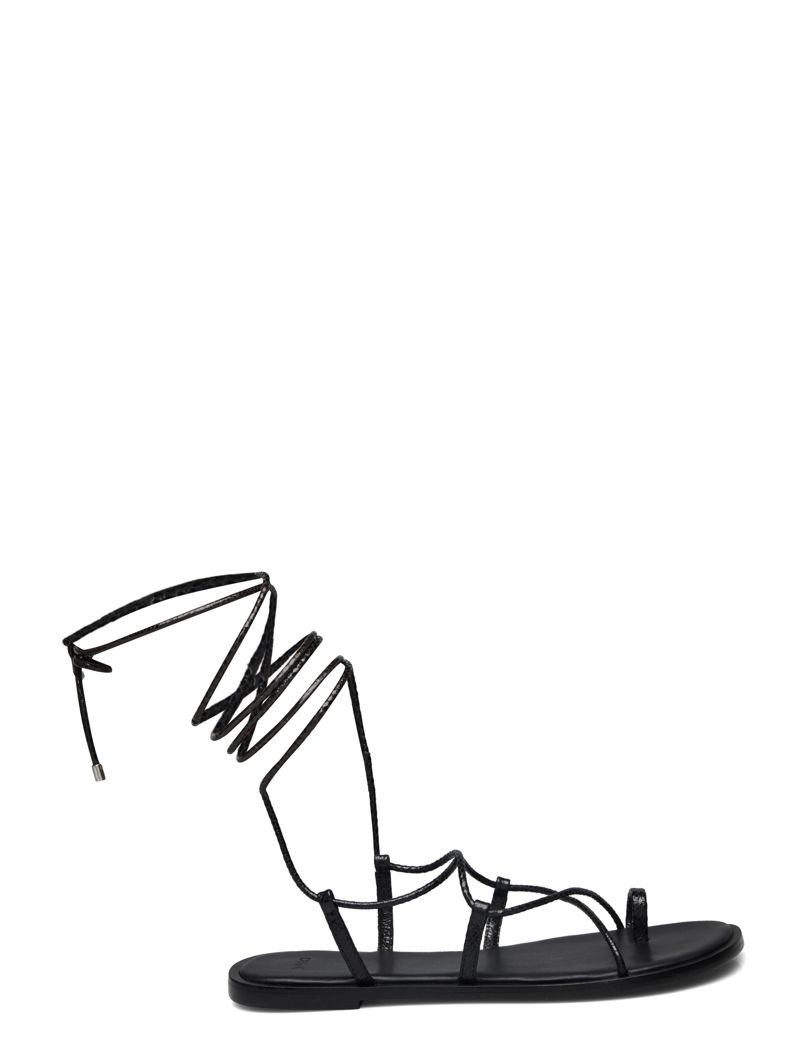 Mango - Leather straps sandals - damen - black - 1