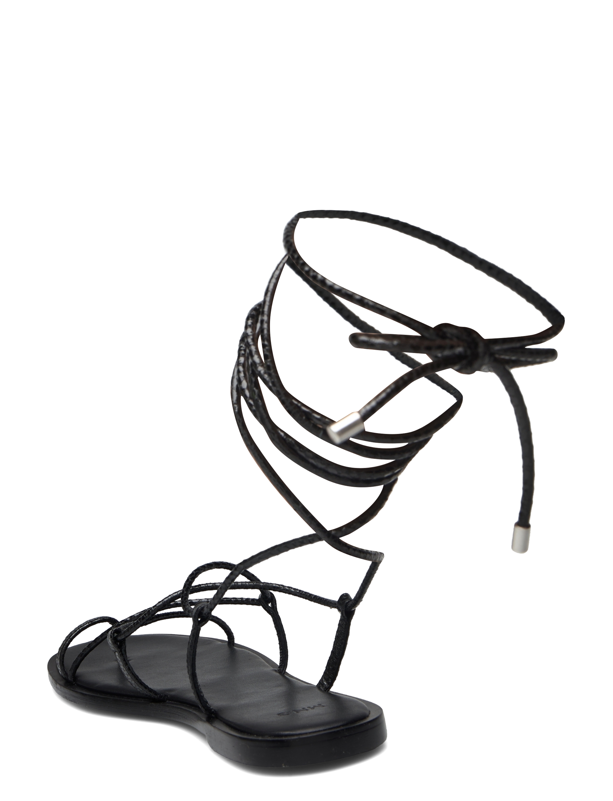 Mango - Leather straps sandals - damen - black - 2
