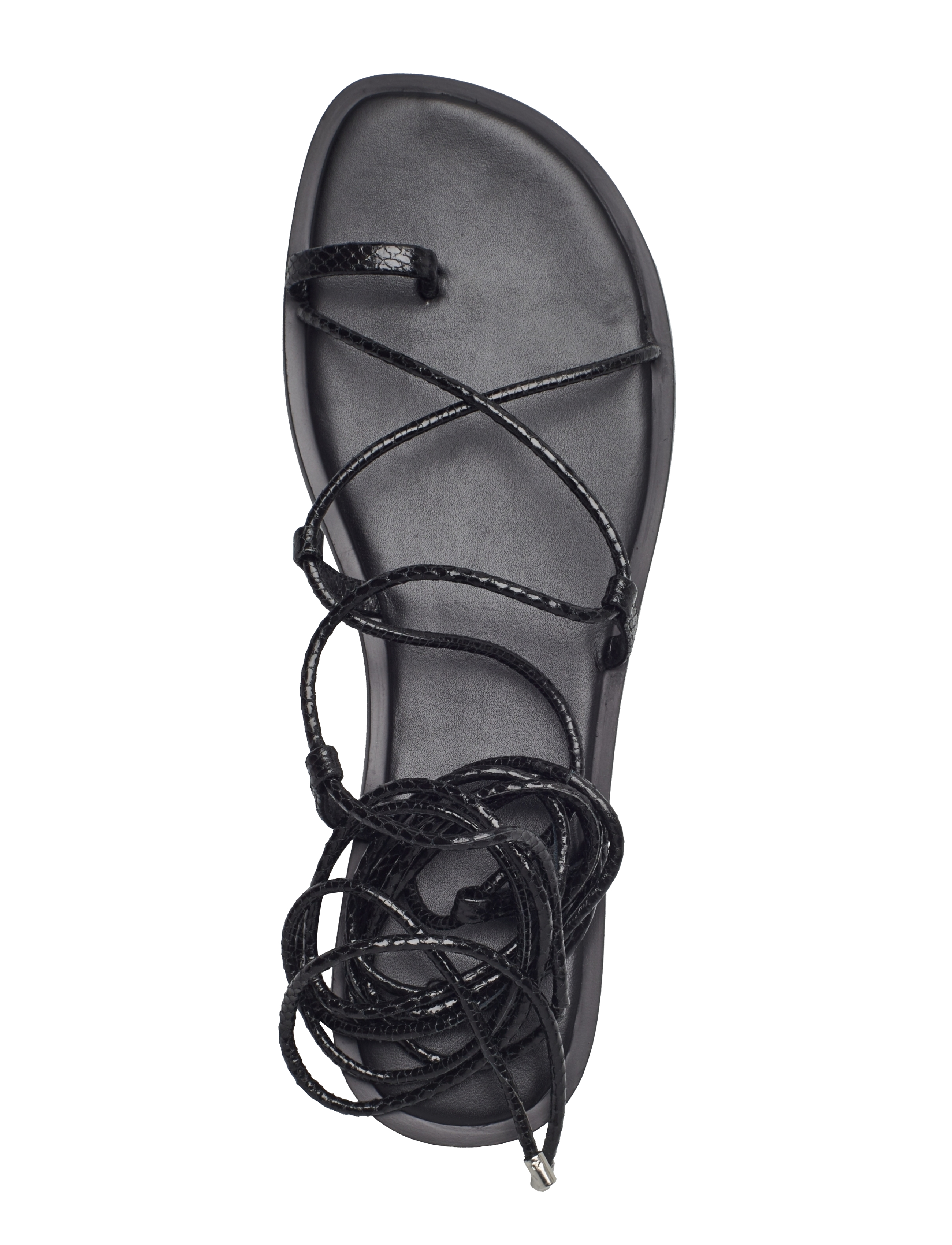 Mango - Leather straps sandals - damen - black - 3