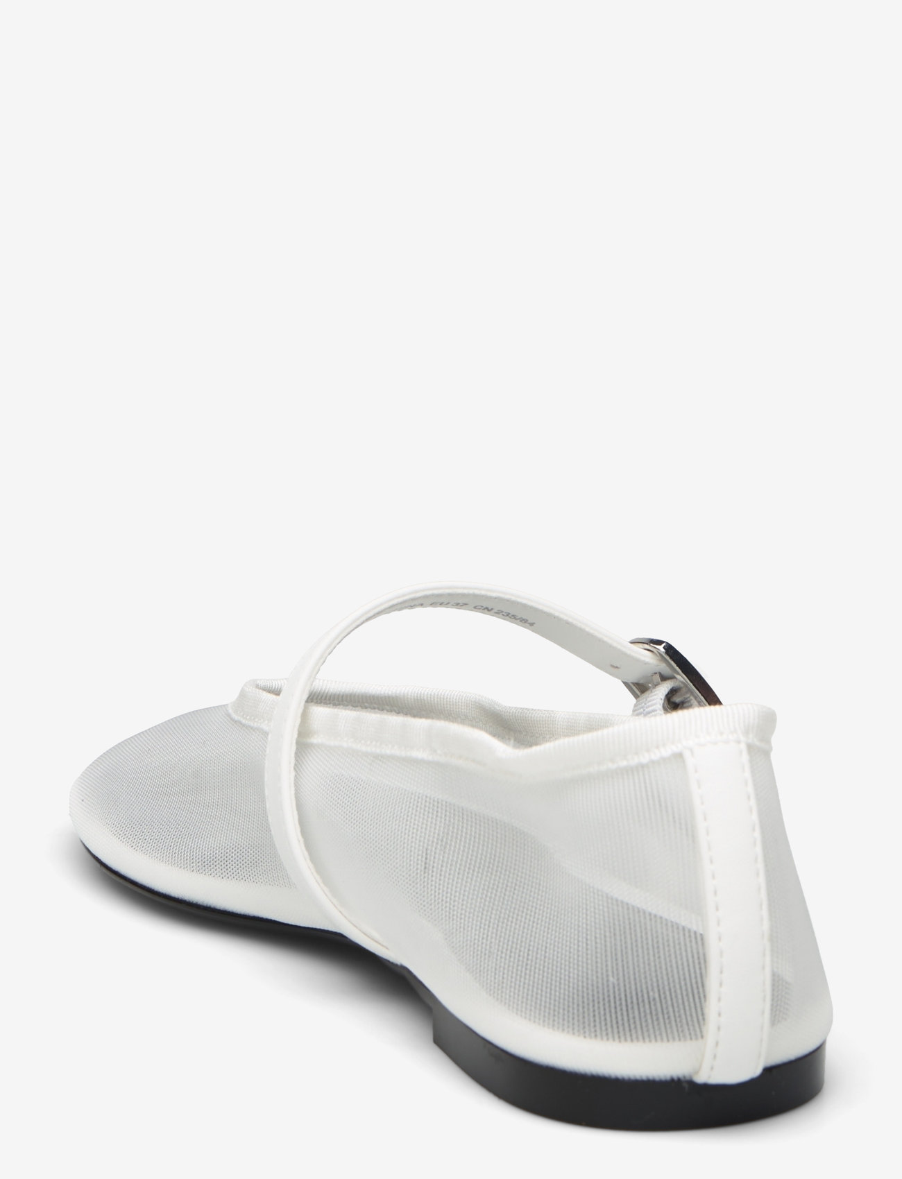 Mango - Mesh ballet flats with strap and buckle - laveste priser - white - 1