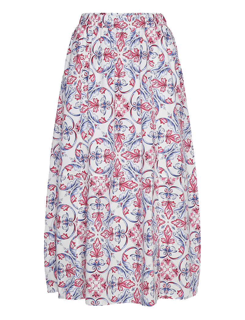 Mango - Printed midi skirt - midi-röcke - red - 1