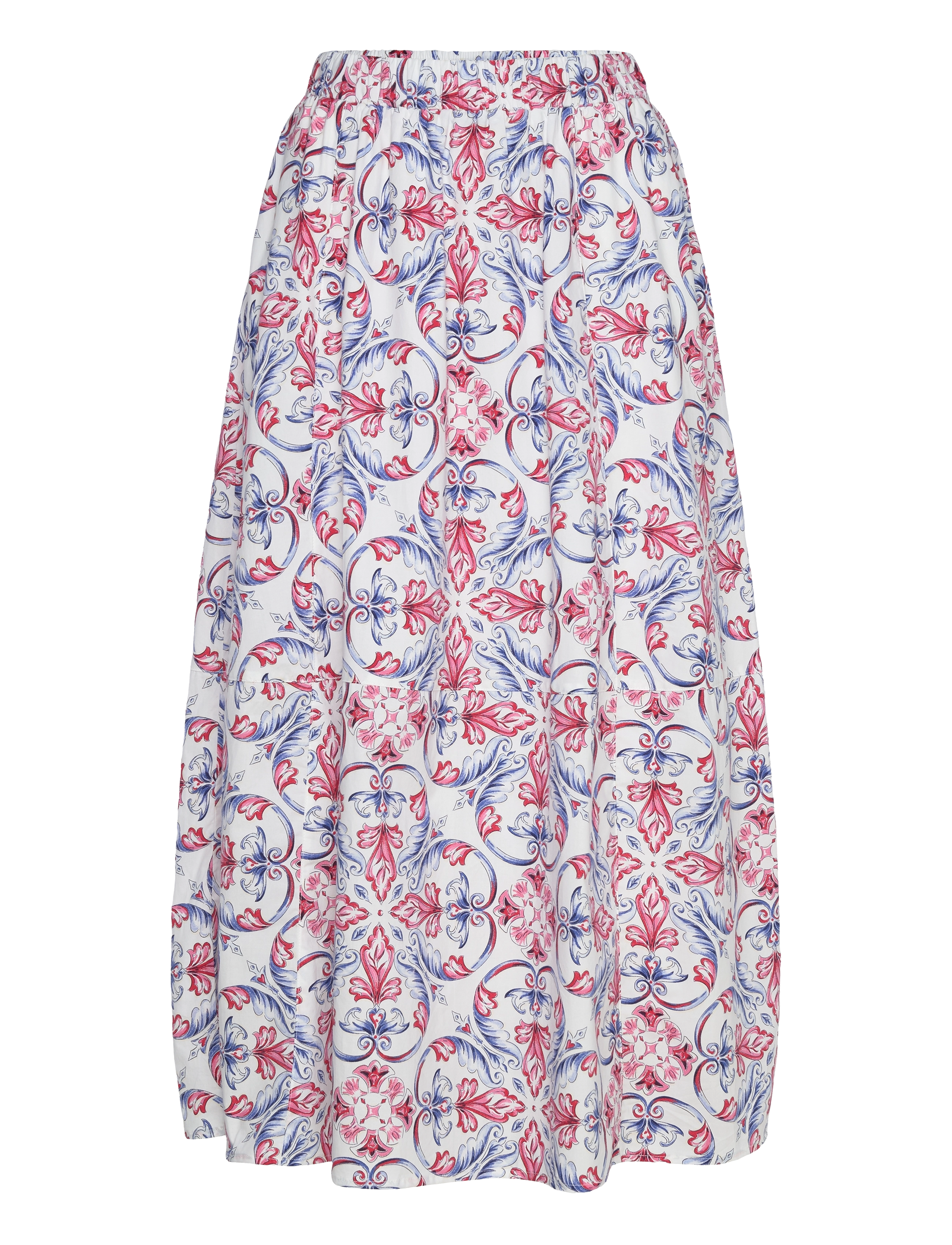 Mango Printed midi skirt - Röcke - RED / multi
