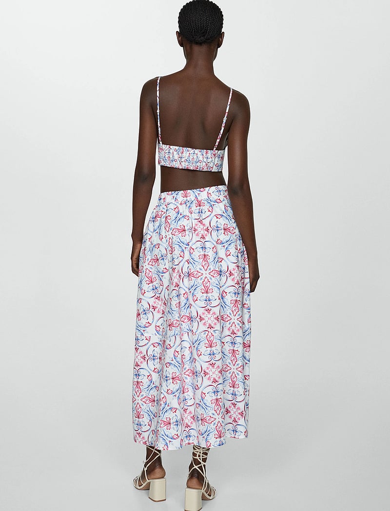 Mango - Printed midi skirt - midi-röcke - red - 3