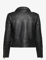Mango - Leather biker jacket - vårjackor - black - 2
