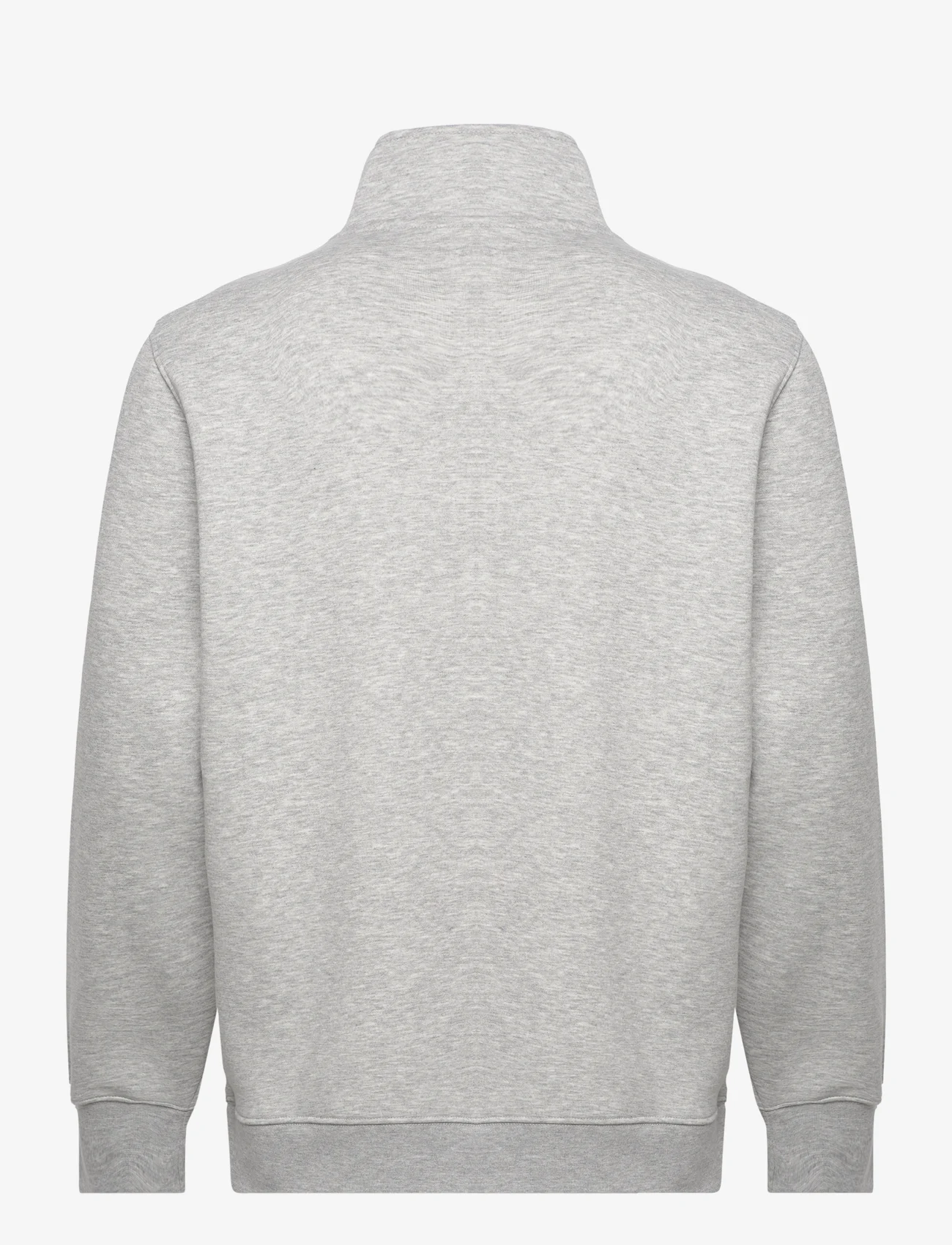 Mango - Cotton sweatshirt with zip neck - sweatshirts - medium grey - 1