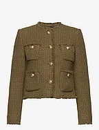 Pocket tweed jacket - BEIGE - KHAKI