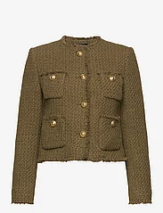 Mango - Pocket tweed jacket - boucles copy - beige - khaki - 0