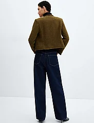 Mango - Pocket tweed jacket - boucles copy - beige - khaki - 3