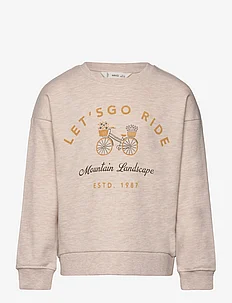 Cotton-blend message sweatshirt, Mango