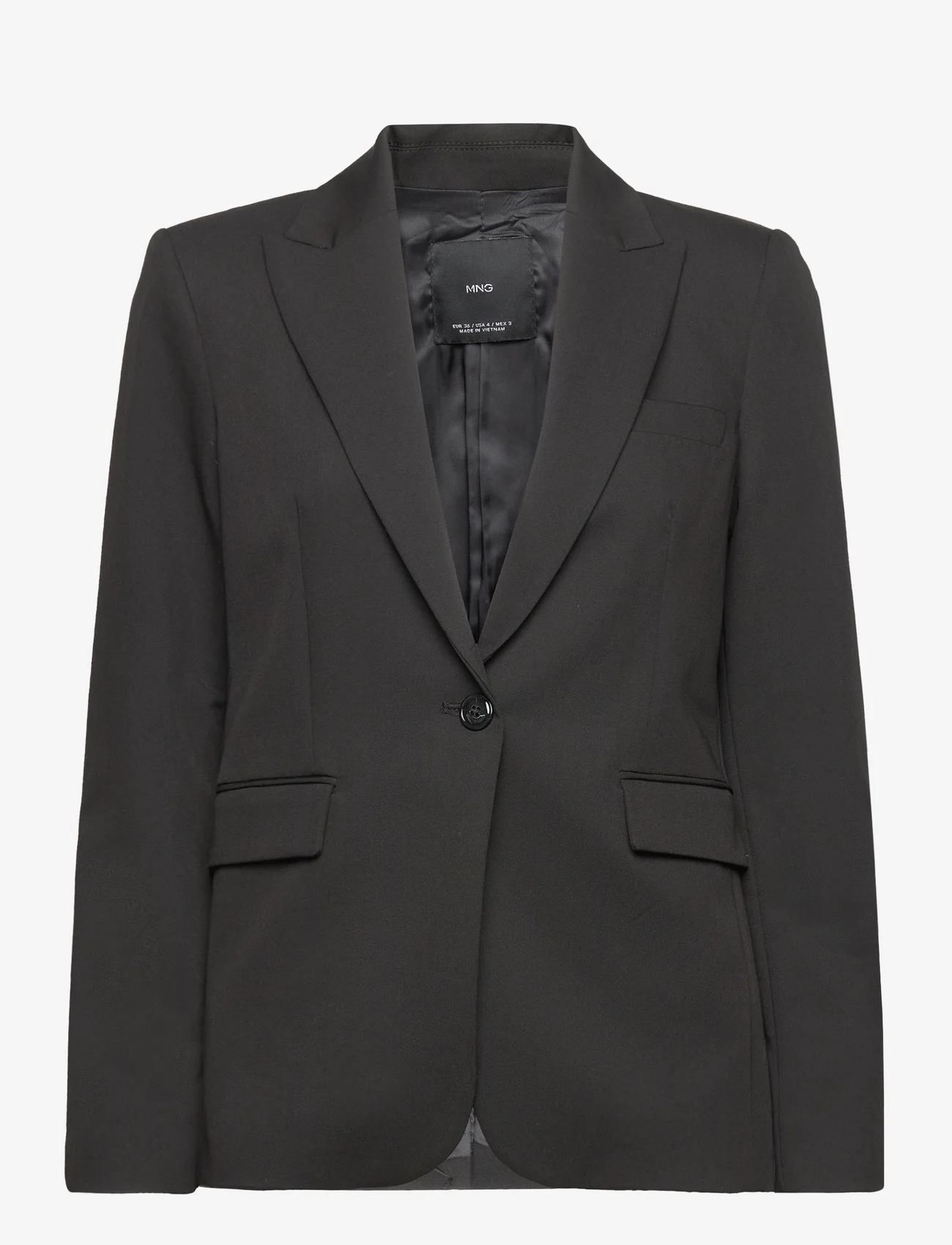 Mango - Fitted suit jacket - festkläder till outletpriser - black - 0