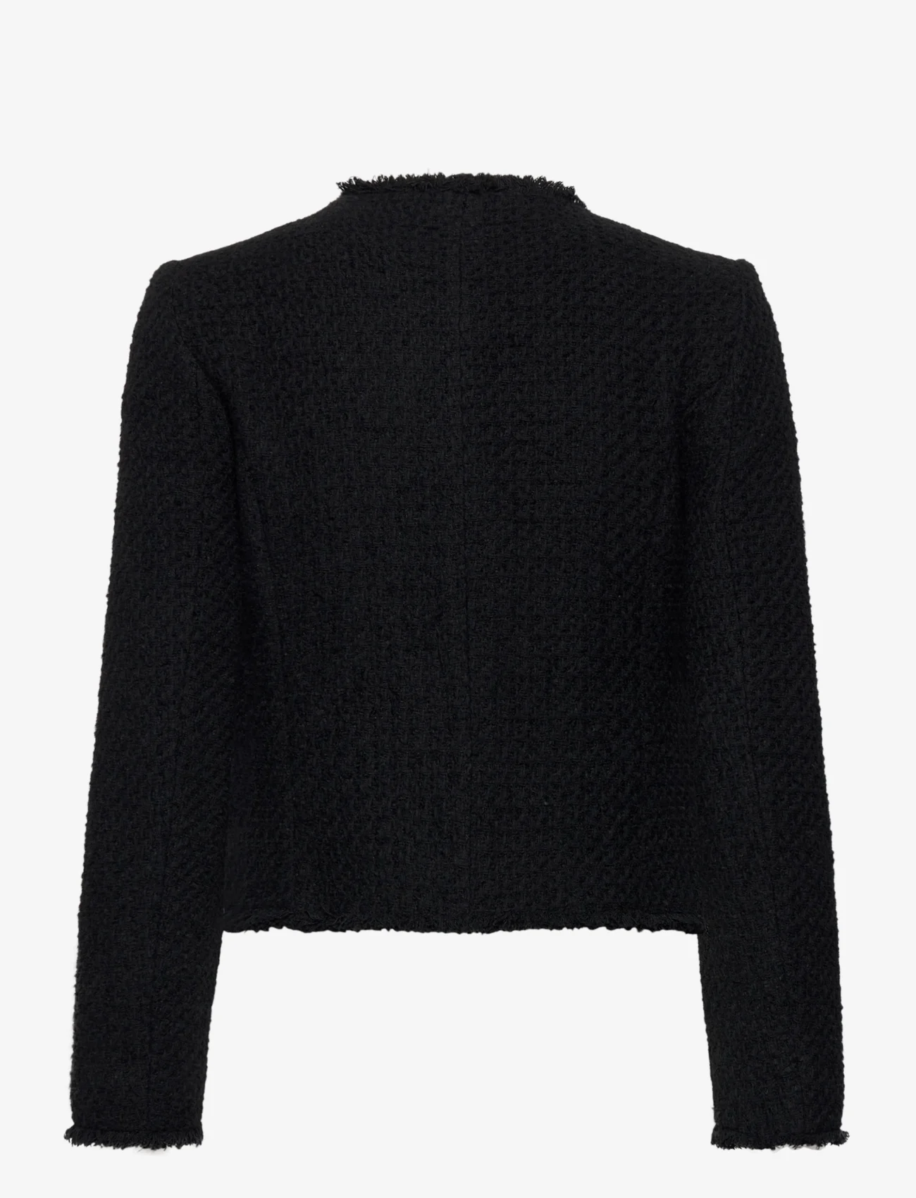 Mango - Pocket tweed jacket - festkläder till outletpriser - black - 1