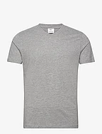 Basic cotton V-neck T-shirt - MEDIUM GREY