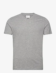 Mango - Basic cotton V-neck T-shirt - laveste priser - medium grey - 0