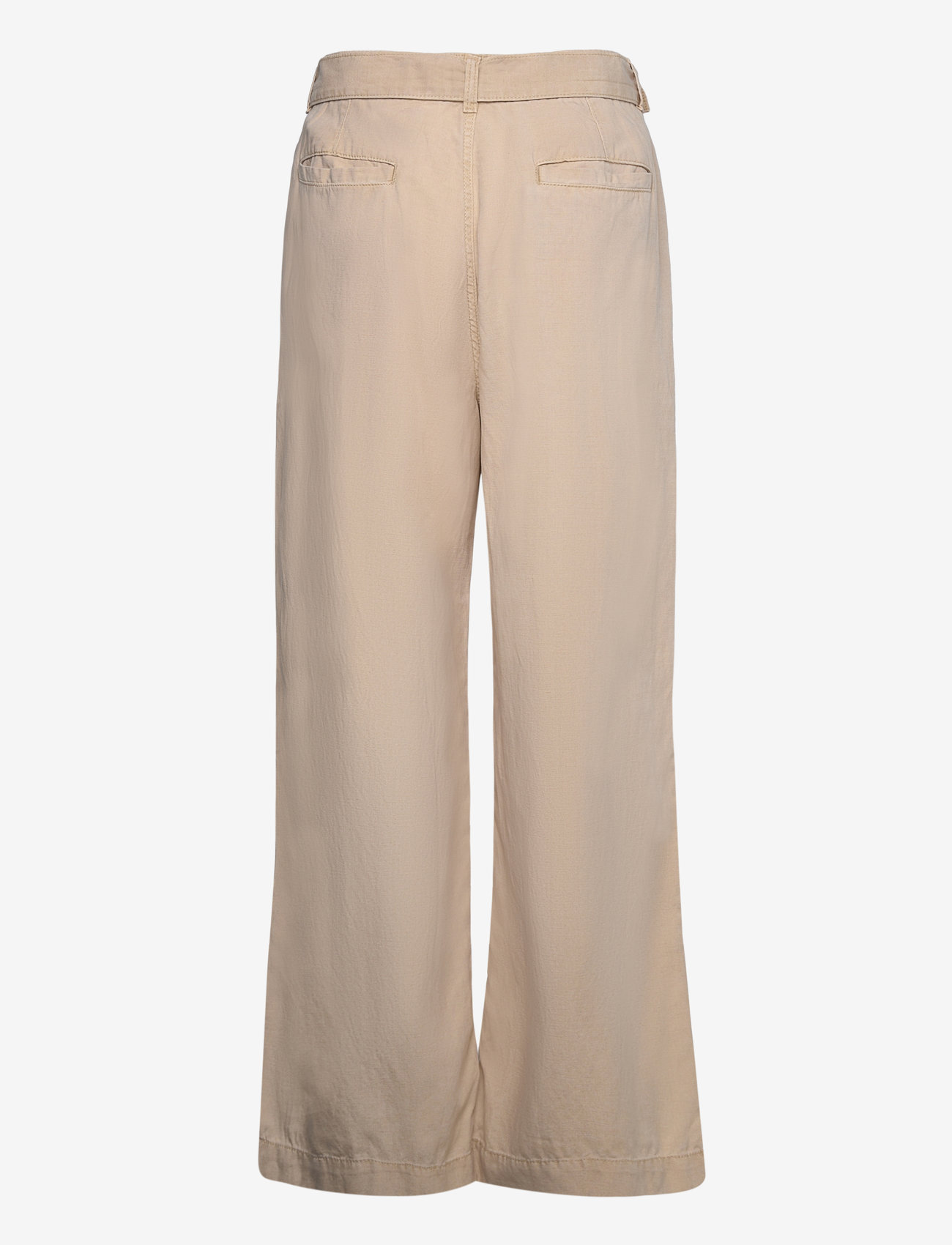 Mango - Flowy wideleg trousers with belt - hosen mit weitem bein - lt pastel brown - 1