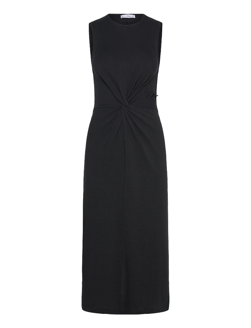 Mango - Midi-dress with draped detail - cocktailkleider - black - 1