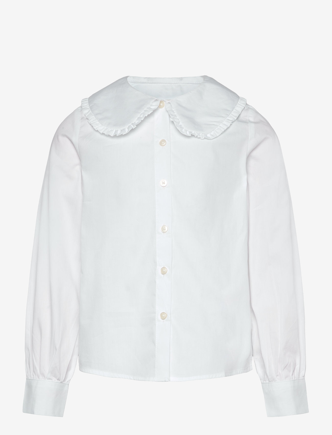 Mango - Baby-collar openwork shirt - langærmede skjorter - white - 0