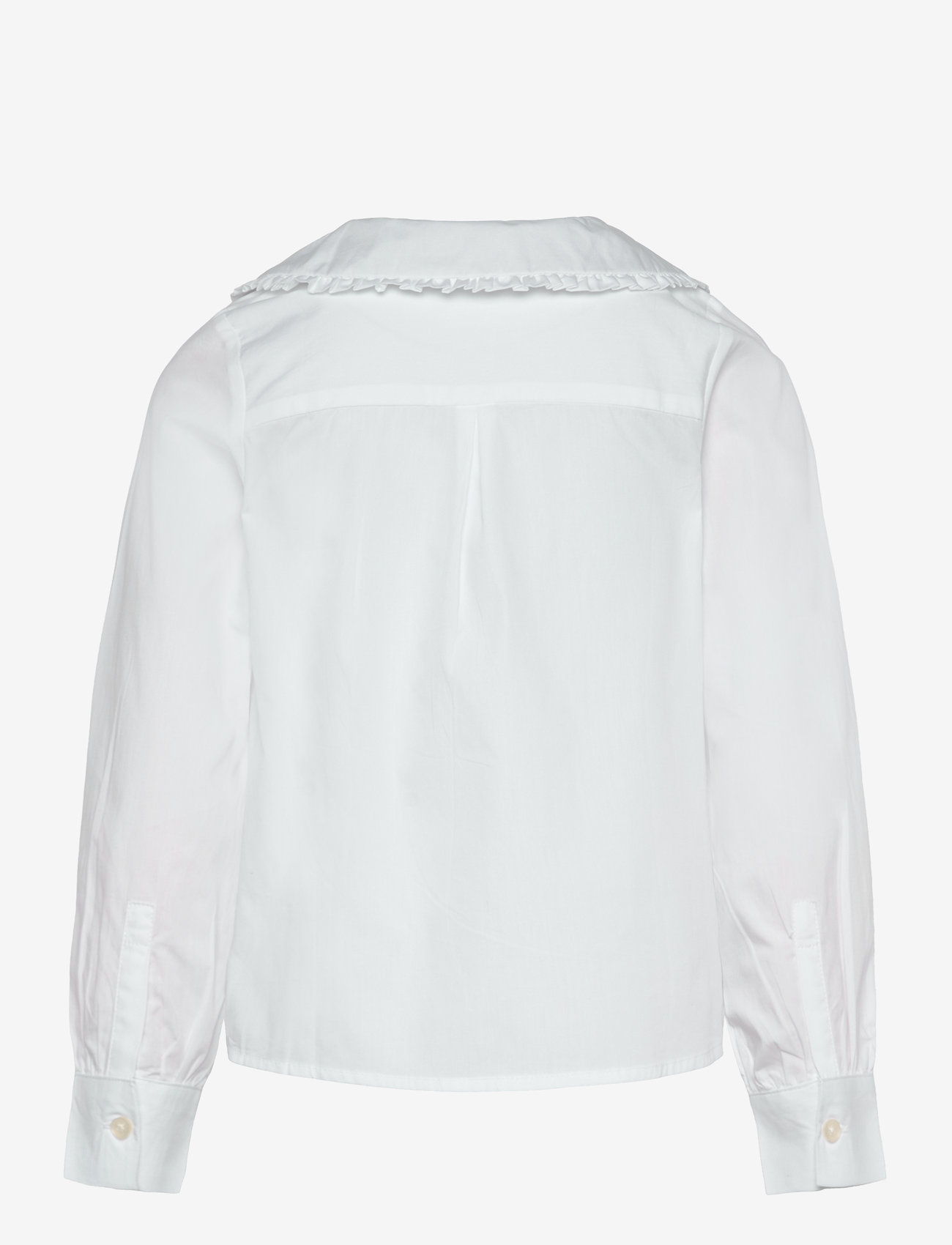 Mango - Baby-collar openwork shirt - langærmede skjorter - white - 1