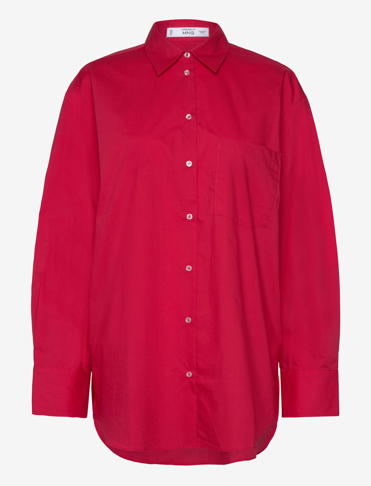 Mango - Pocket oversize shirt - red - 1