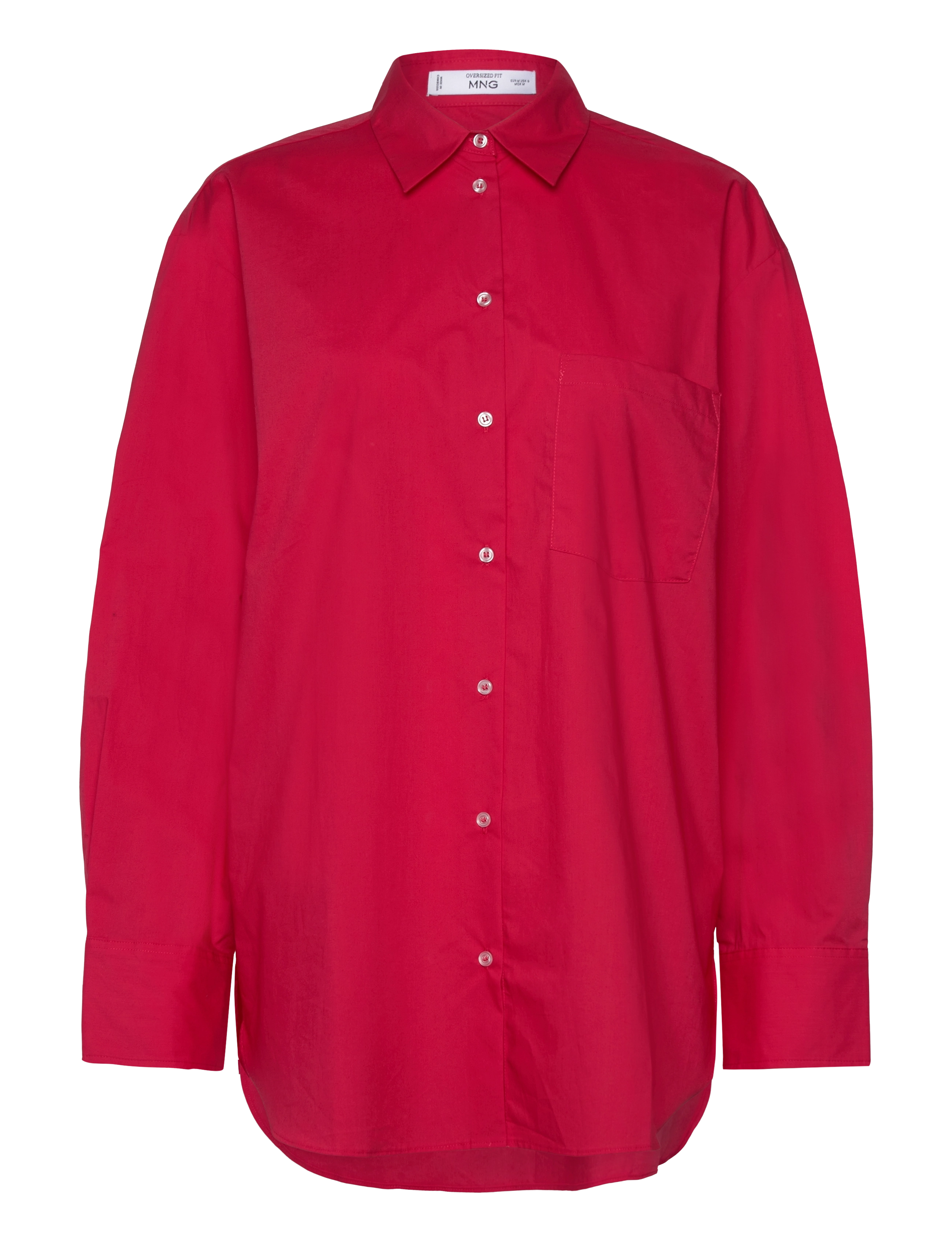 Pocket oversize shirt - RED
