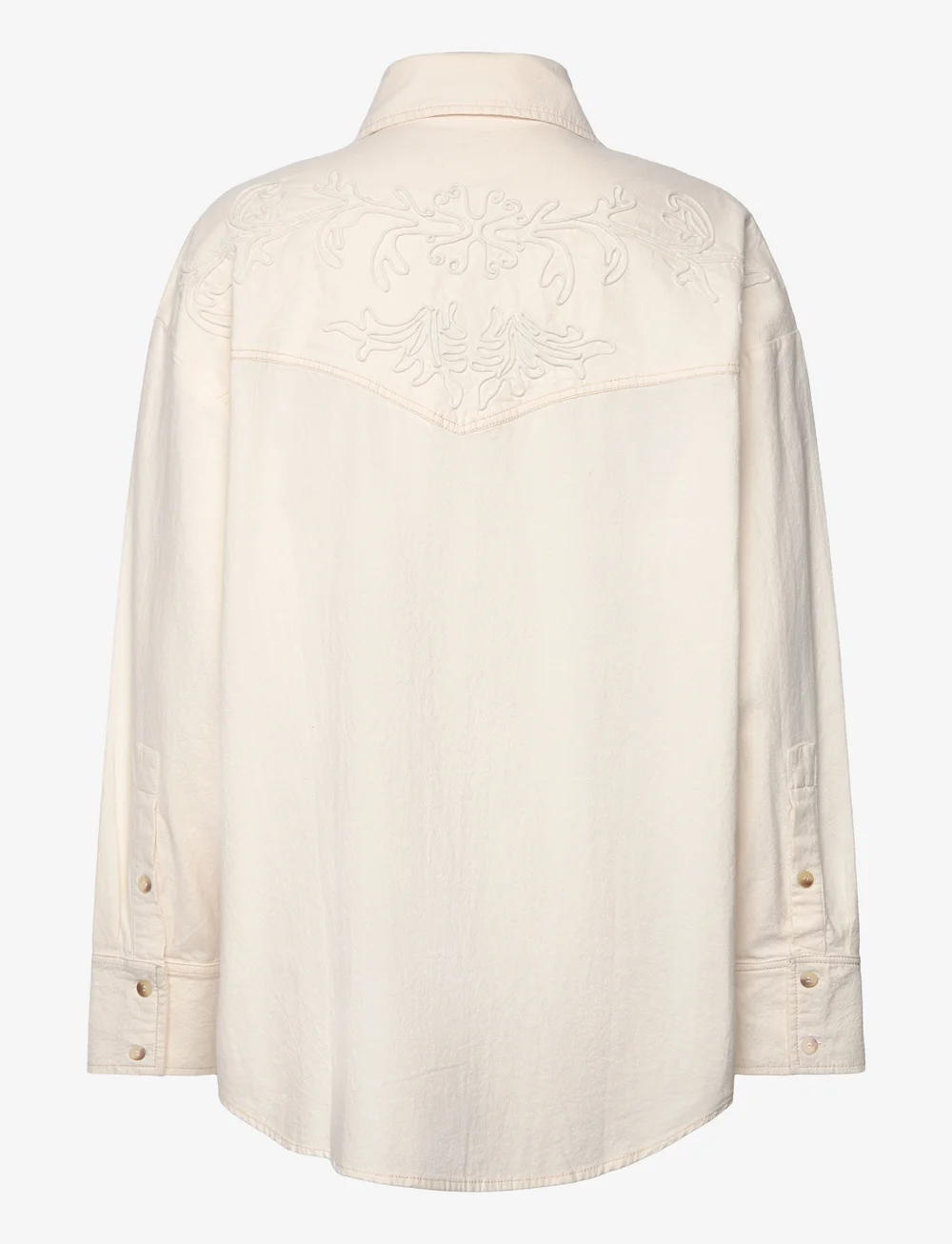 Mango - Shirt with decorative stitching - langärmlige hemden - light beige - 2