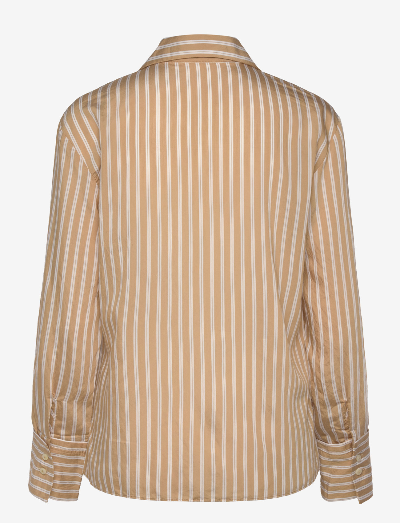 Mango - Striped flowy shirt - brown - 2