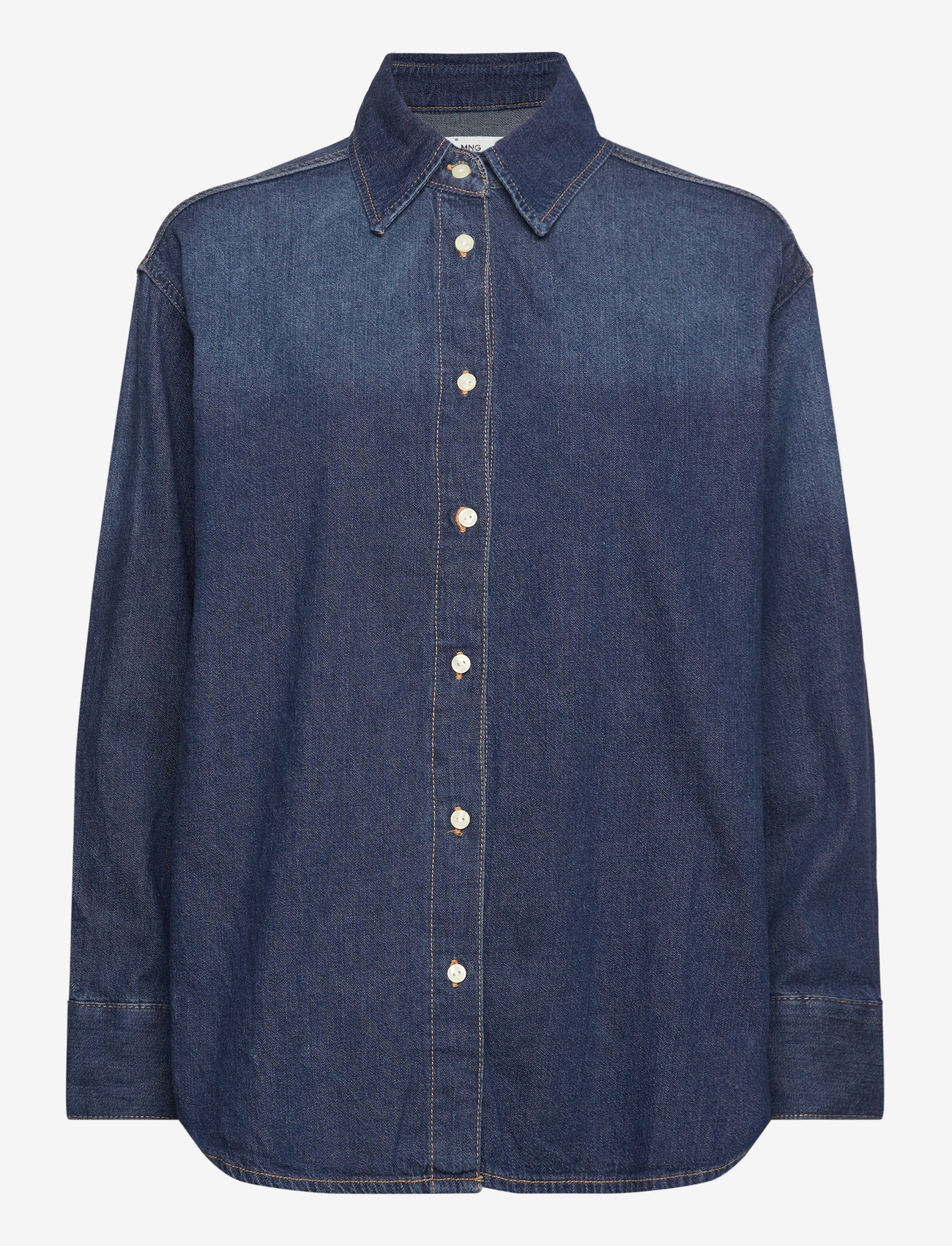Mango - Oversize denim shirt - open blue - 1