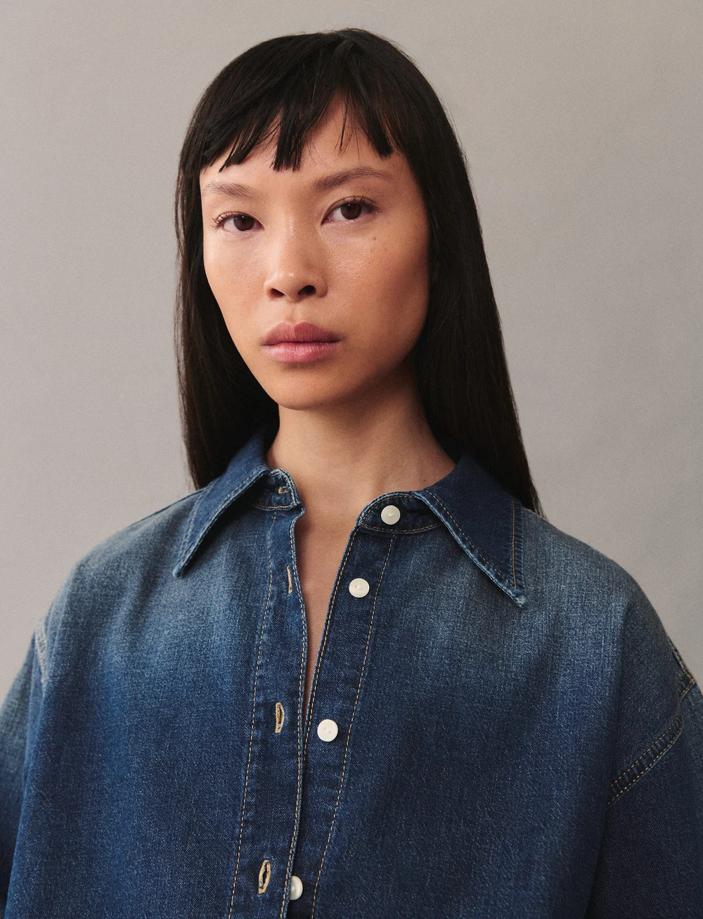 Mango - Oversize denim shirt - jeanshemden - open blue - 0