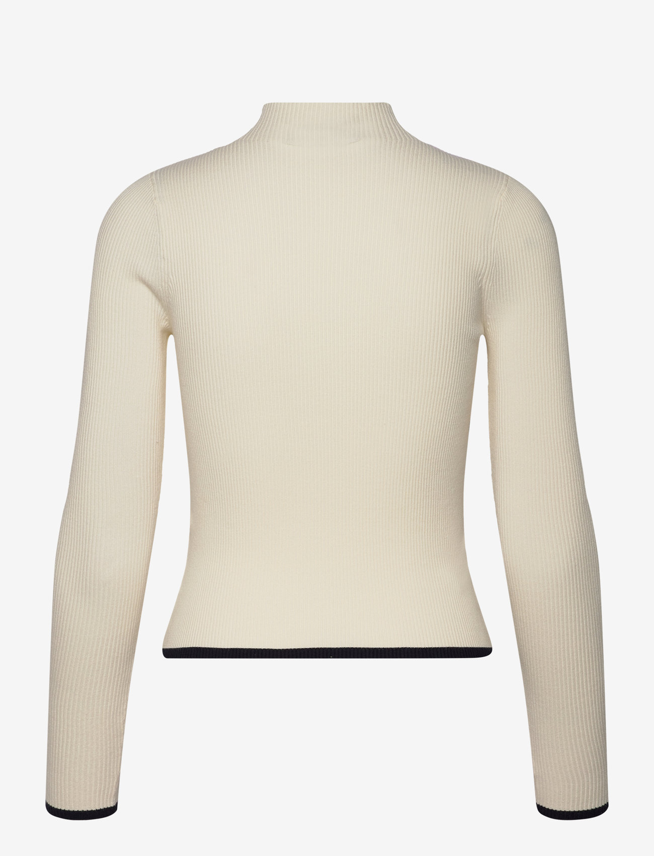 Mango - Ribbed sweater with perkins neck - pullover - light beige - 2