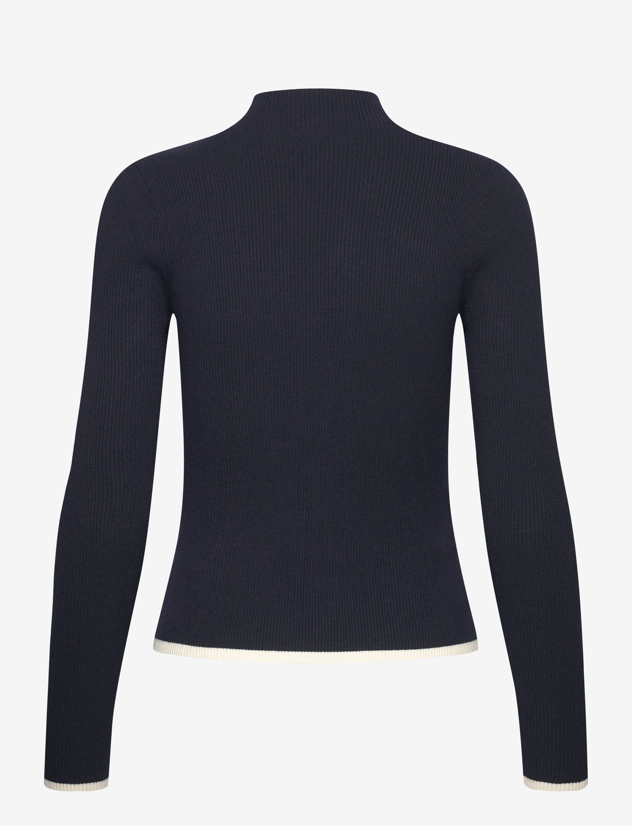 Mango - Ribbed sweater with perkins neck - herbstliche kleidung - navy - 1