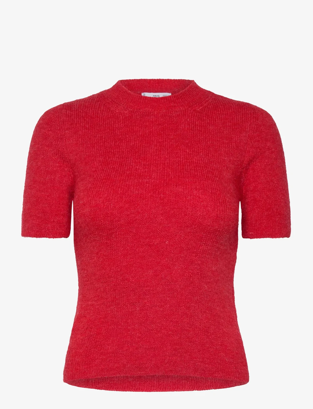 Mango - Short sleeve sweater - stickade tröjor - red - 1