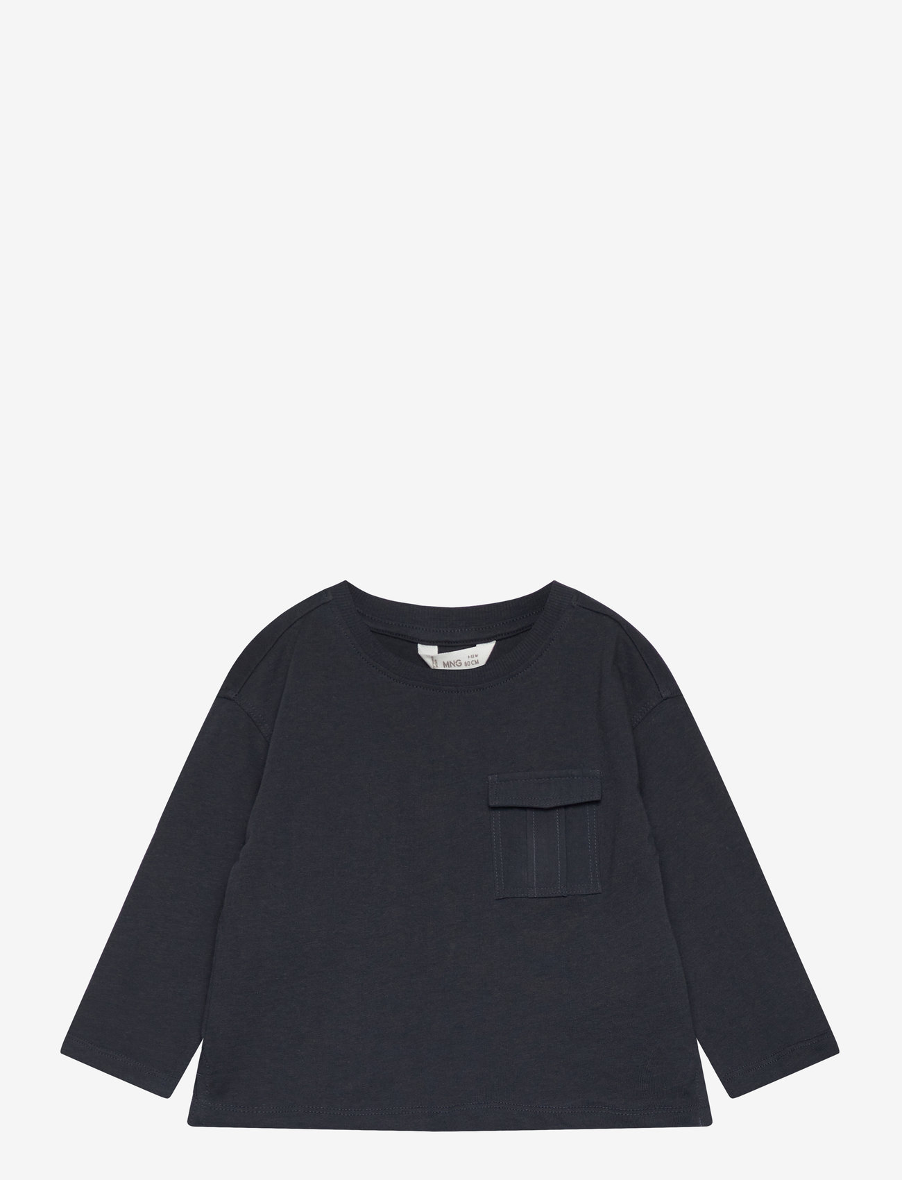 Mango - Long-sleeved t-shirt with pockets - black - 0