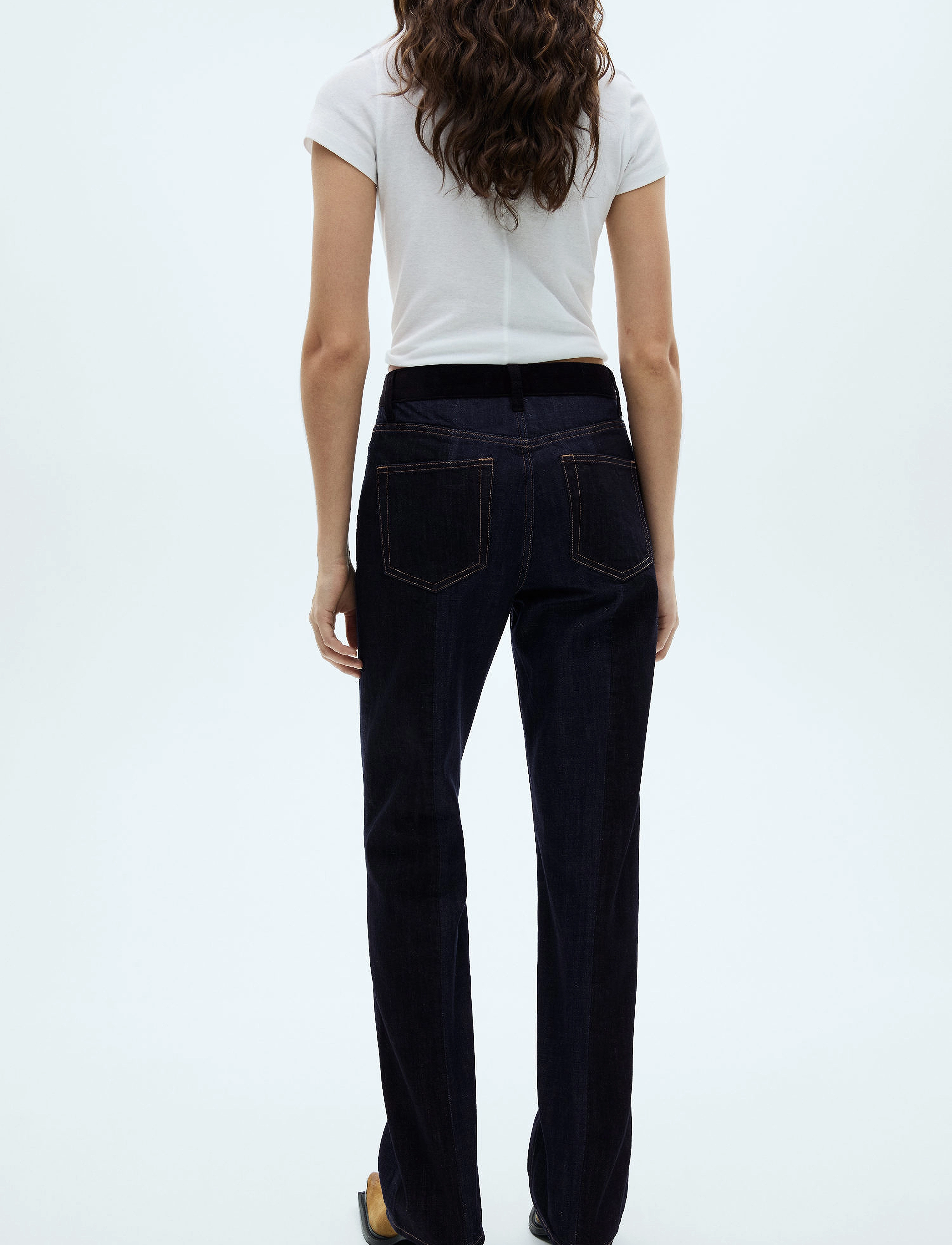 Mango - High waist straight jeans - straight jeans - open blue - 3
