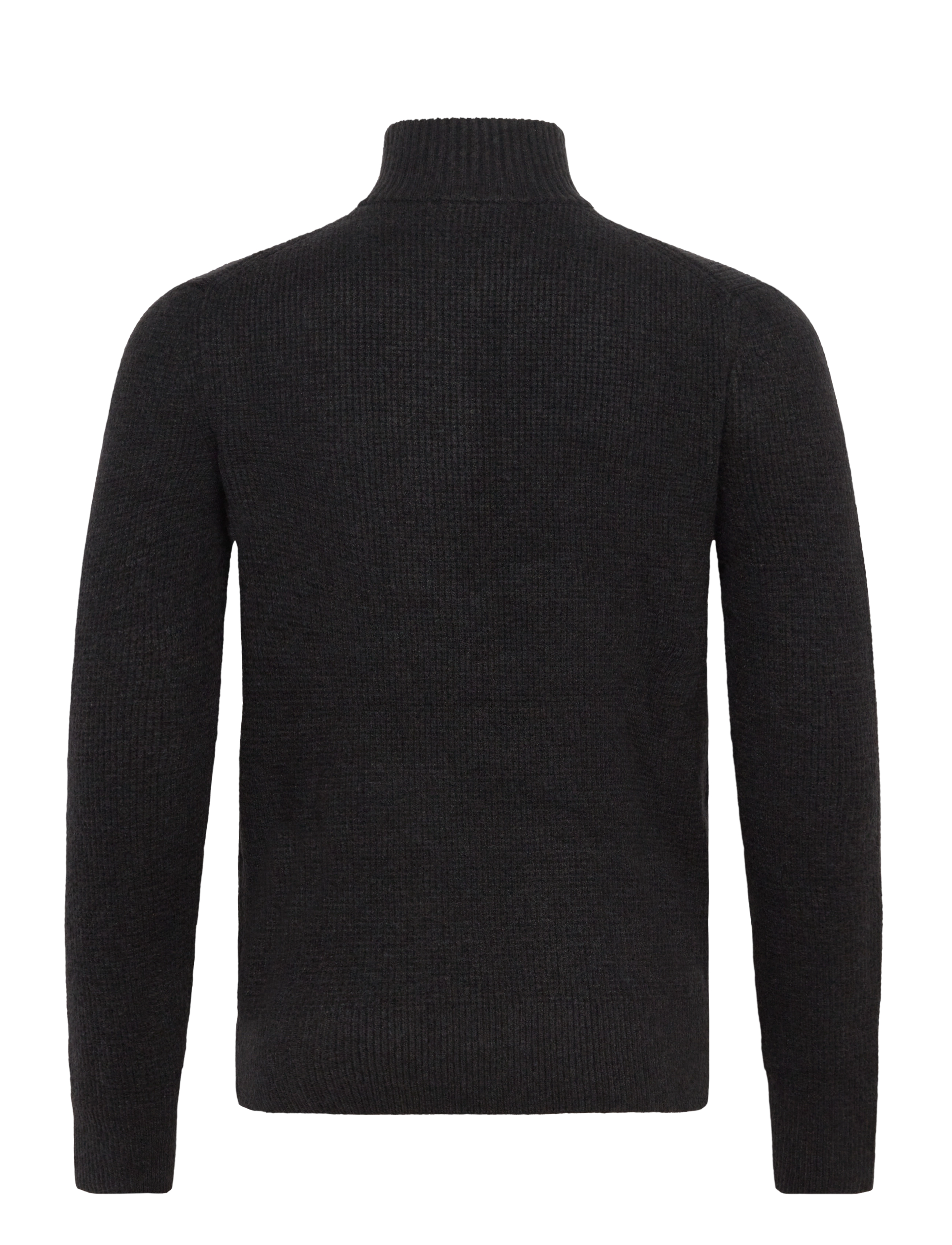 Mango - Knitted sweater with perkins neck - men - charcoal - 2
