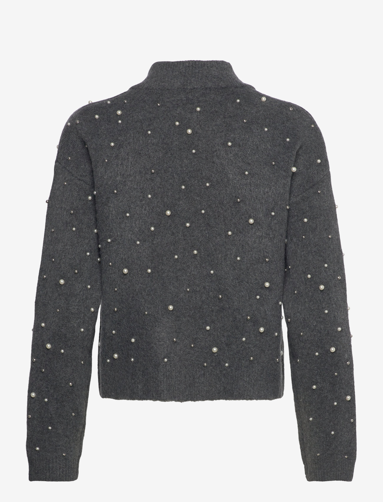 Mango - Knitted jacket with pearl details - lt pastel grey - 1