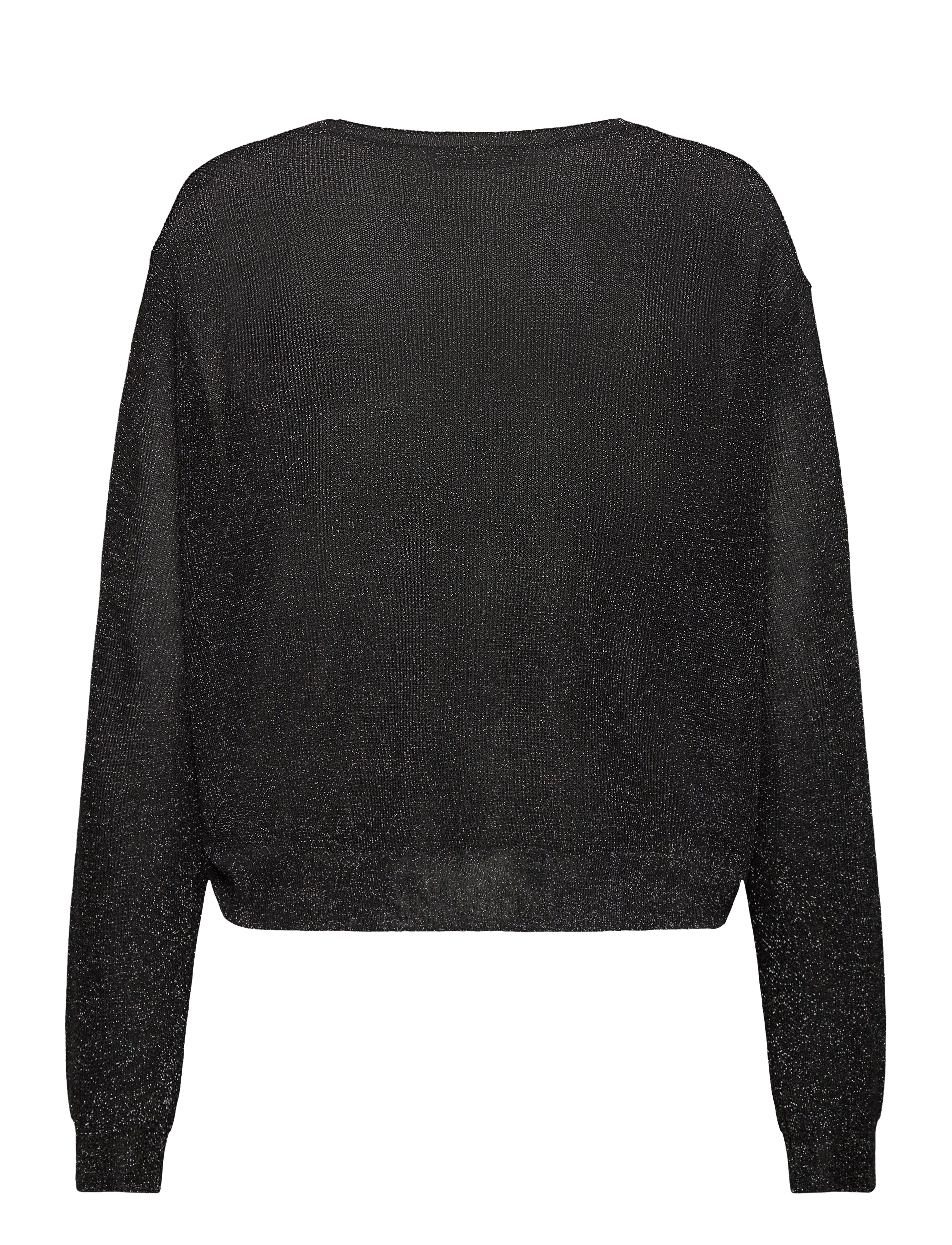 Mango - Crewneck lurex sweater - tröjor - black - 2