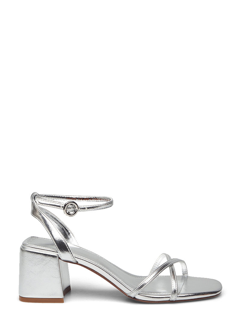 Mango - Metallic straps sandals - sandaletten - silver - 1