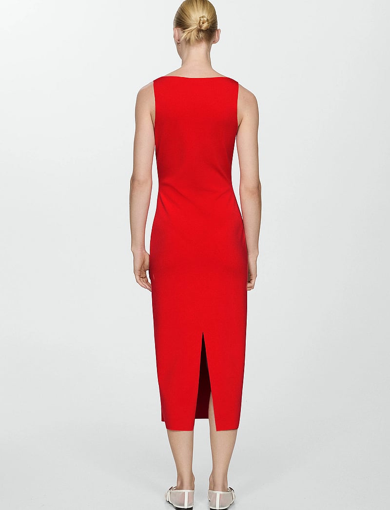 Mango - Midi-dress with straps - midiklänningar - bright red - 3