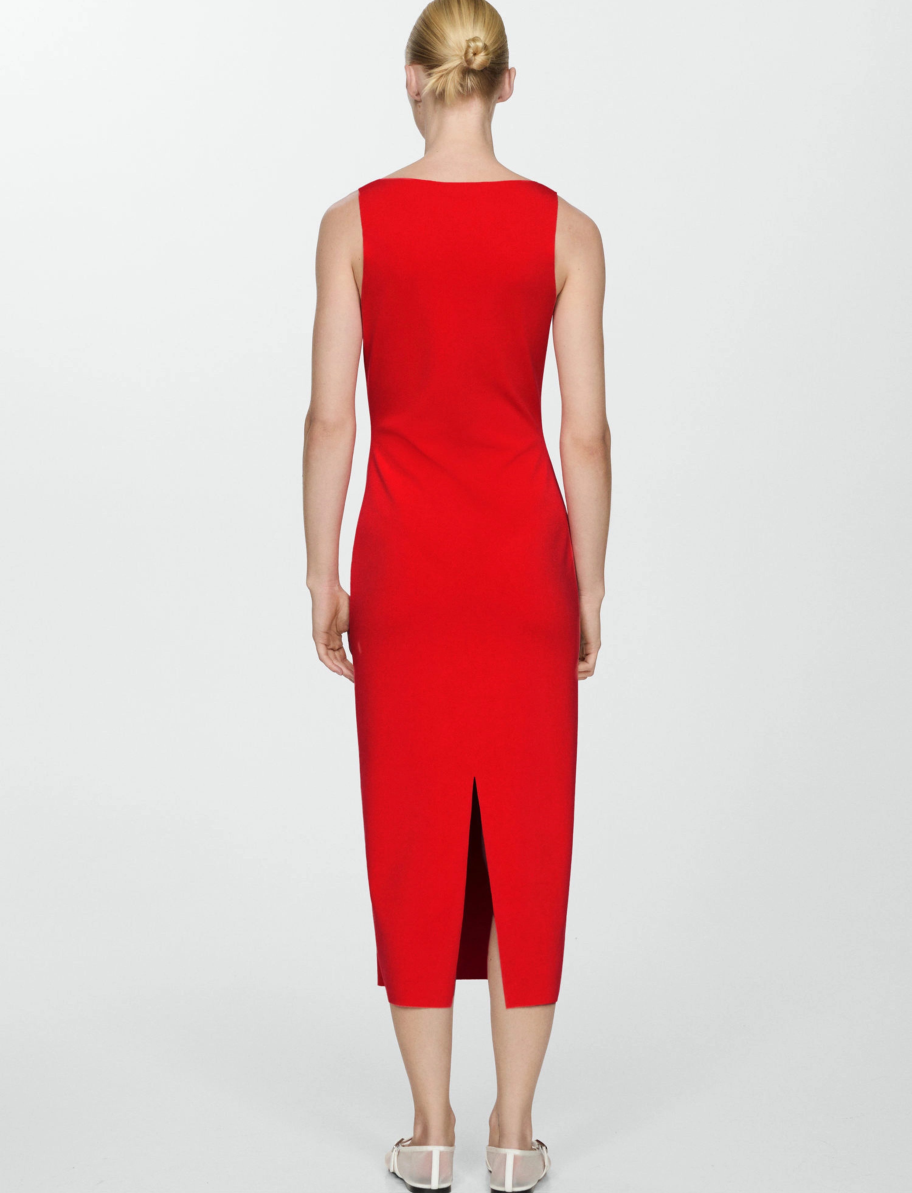 Mango - Midi-dress with straps - midi dresses - bright red - 3
