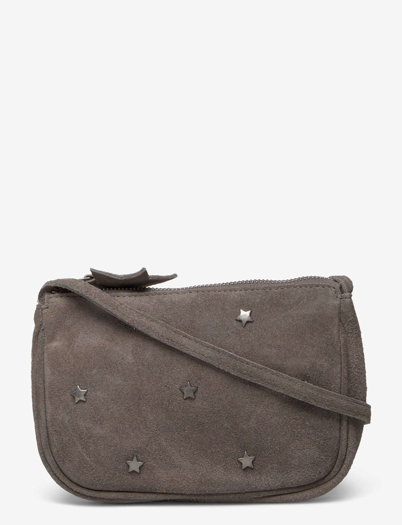 Mango - Leather bag with star studs - grey - 0
